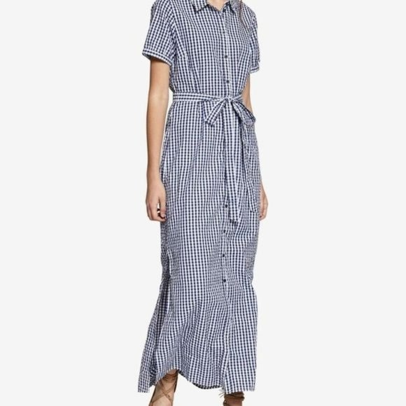 Sanctuary Dresses & Skirts - Sanctuary Maxi Dress Blue/White Gingham Check Small